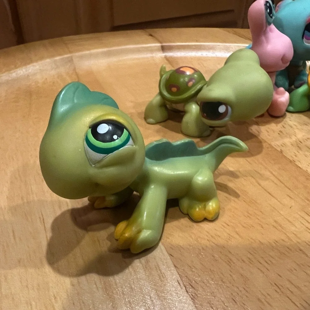 Littlest Pet Shop Reptile Lot Turtle Gecko Salamander Snail LPS Hasbro 5pc